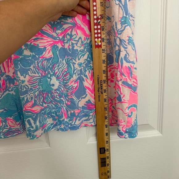 Lilly Pulitzer Ella Dress Blue Peri Viva La Lilly Vacation Tropical Girls XL - Picture 7 of 9